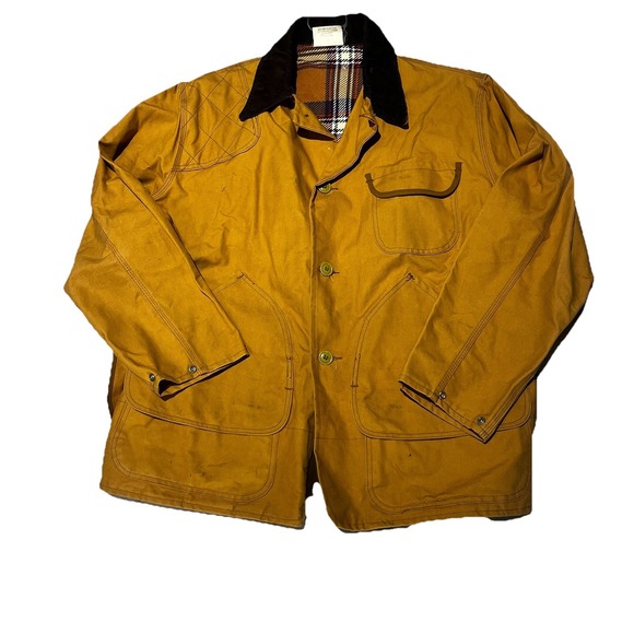 Vintage 60's Black Sheep Brand Hunting Jacket Duck Canvas Barn Utility Coat L